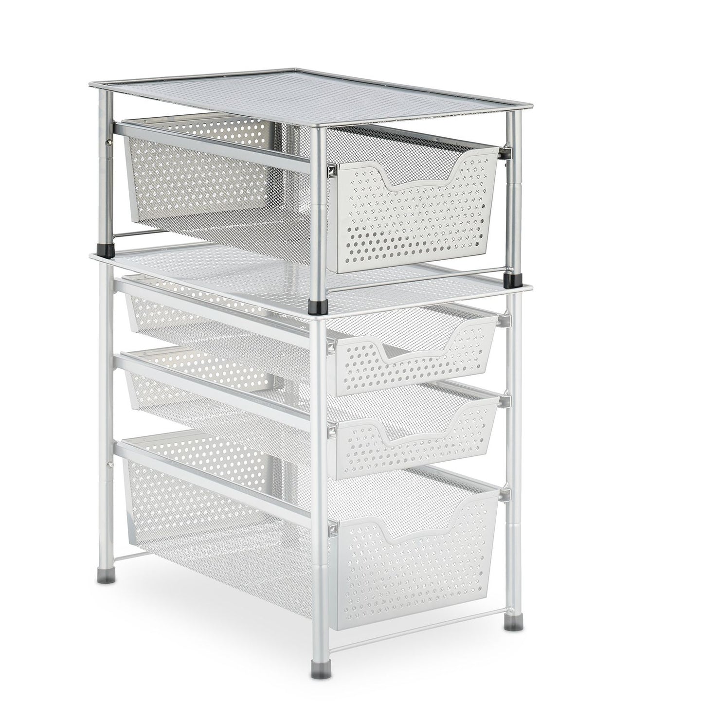 Drawer shelf with pull-out basket