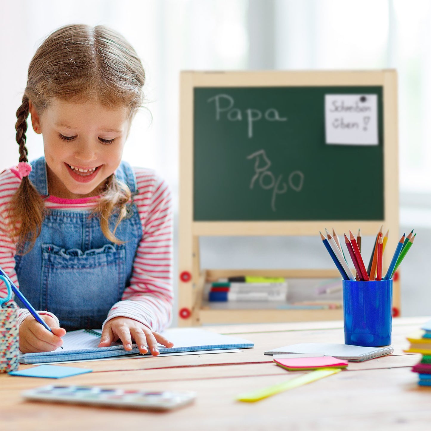 Drawing easel for children with whiteboard
