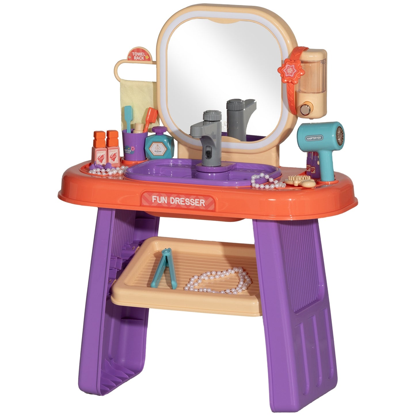 Dressing table for children with mirror, music & LED light