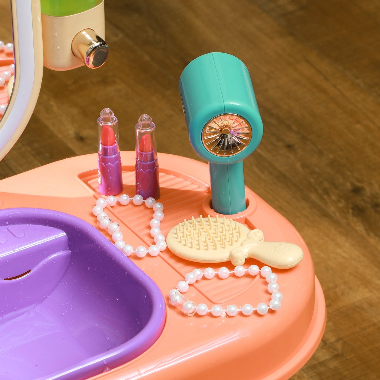 Dressing table for children with mirror, music & LED light