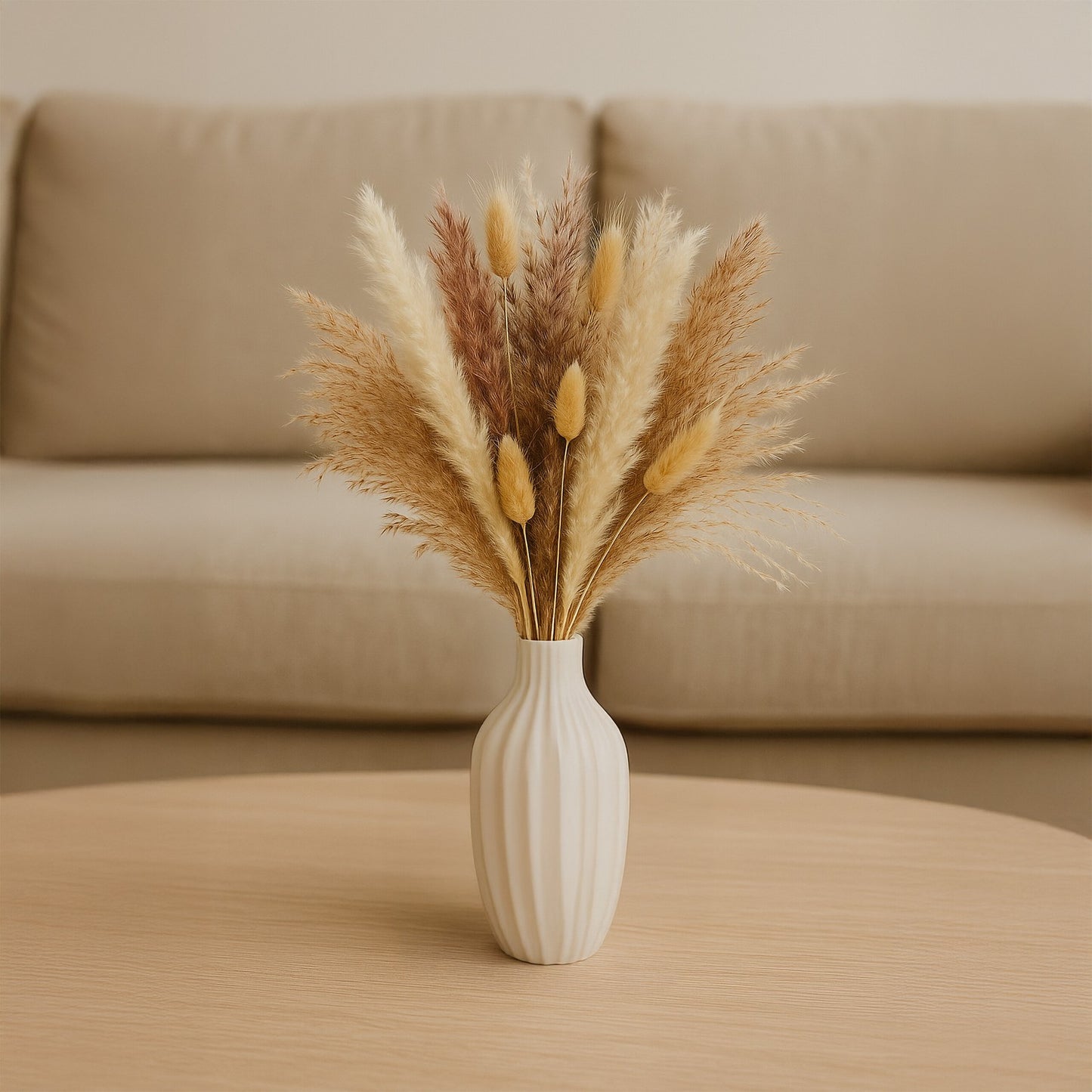 Dried Pampas Grass Set, 144 Pieces – Boho Decor