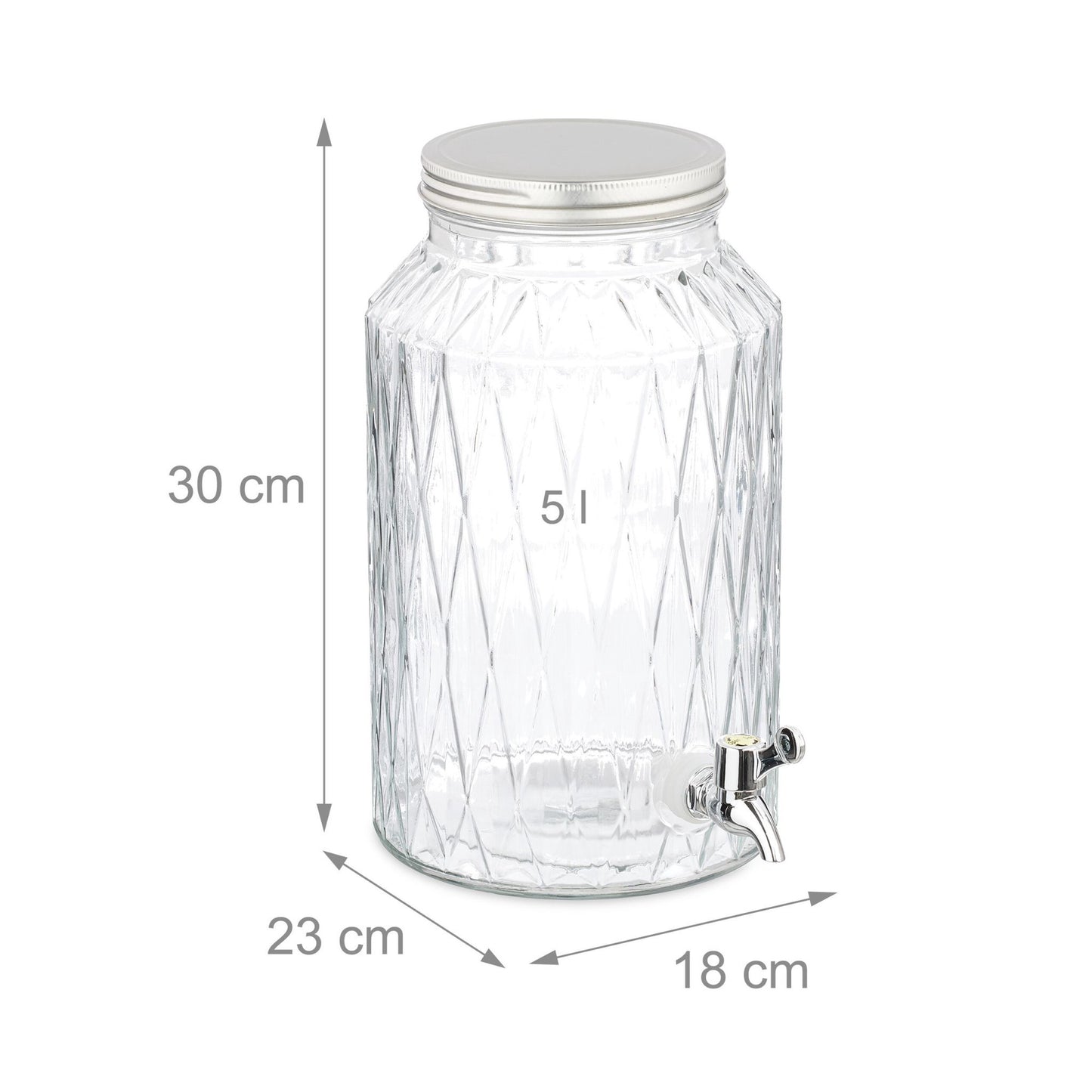 Drink dispenser 5 liters in a square pattern