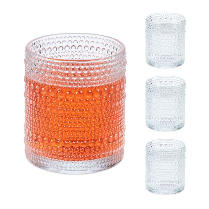 Drinking glass drop set of 4