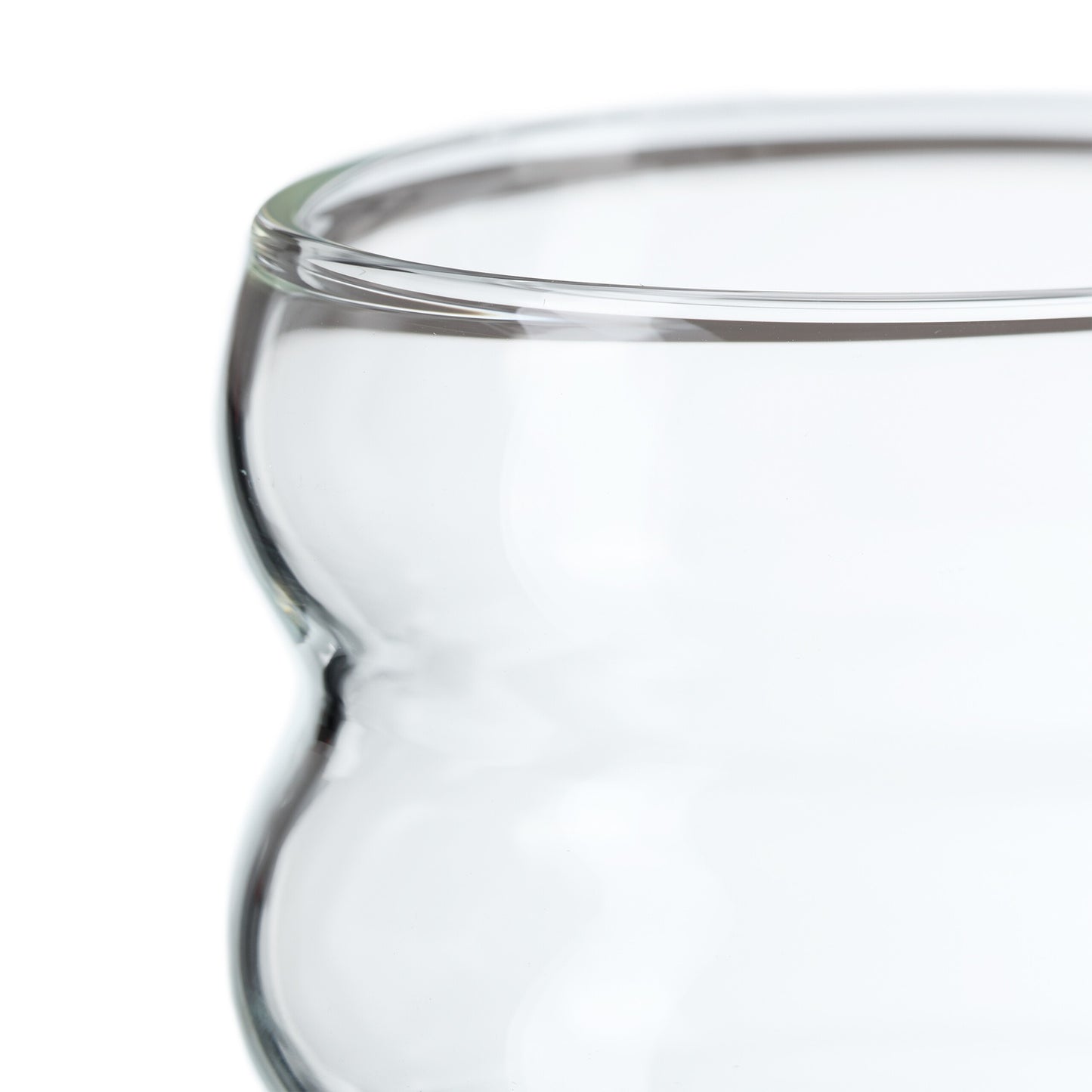 Drinking glasses in wave shape 4-pack