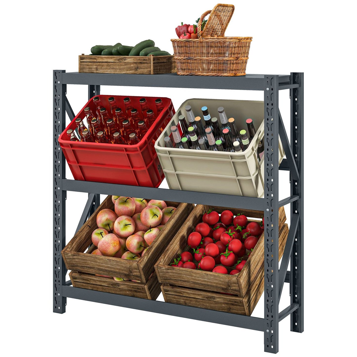 Independent drawer rack, adjustable for 6 drawers