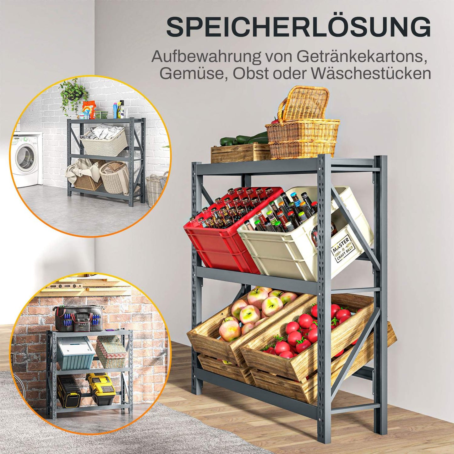 Independent drawer rack, adjustable for 6 drawers