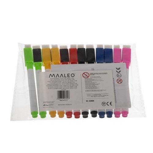 Dry-erase markers - set of 12 pcs. Maaleo 21646