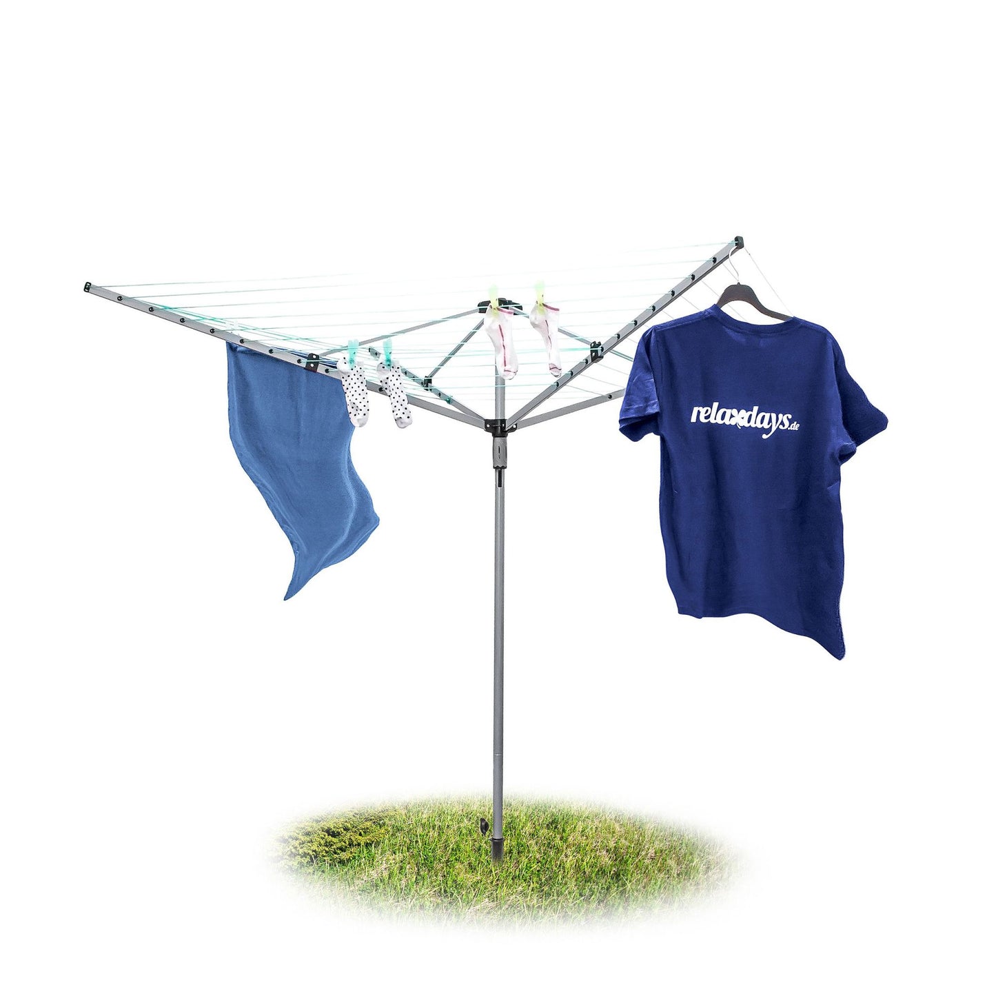 Dryer with 49m washing line & ground anchor