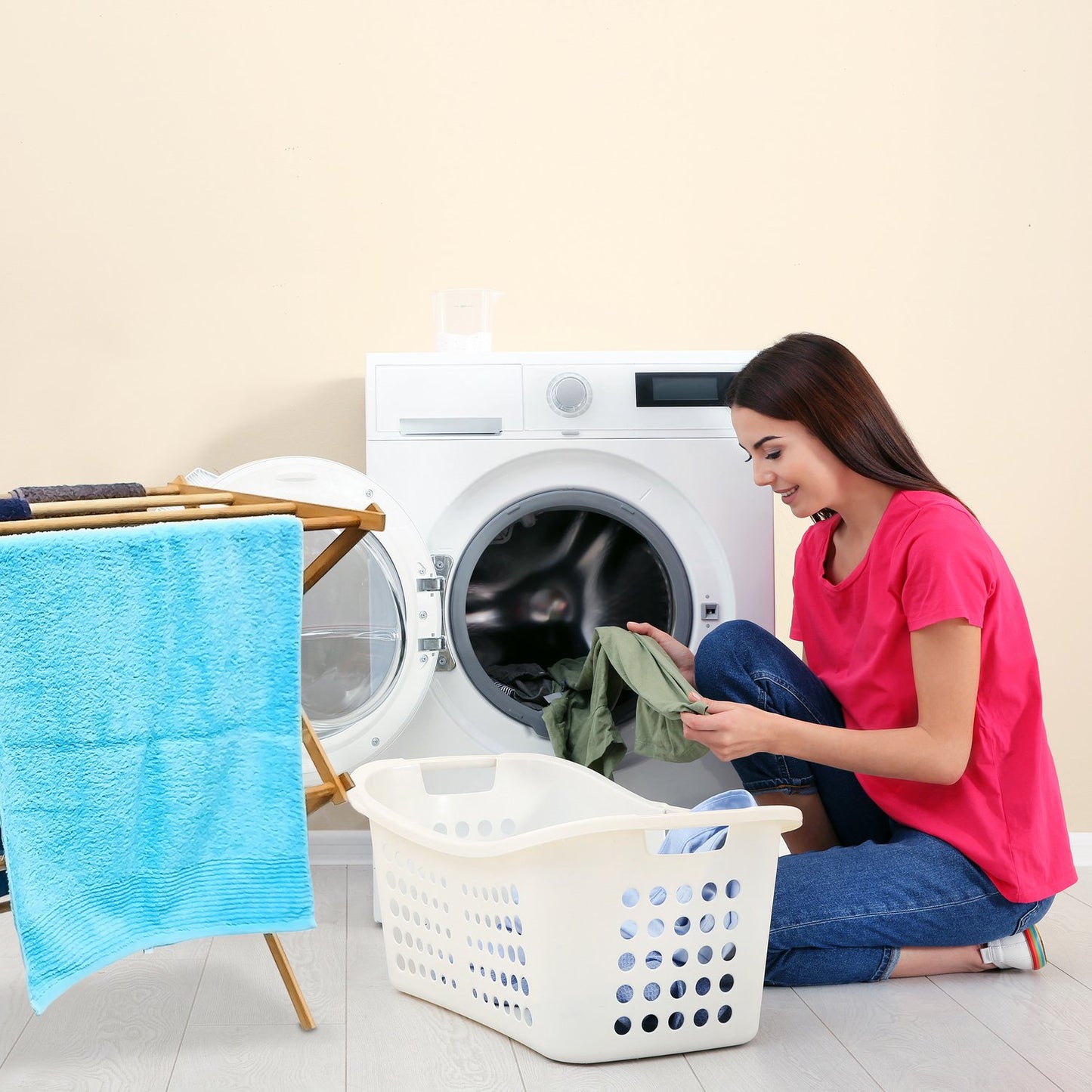 Drying rack bamboo foldable