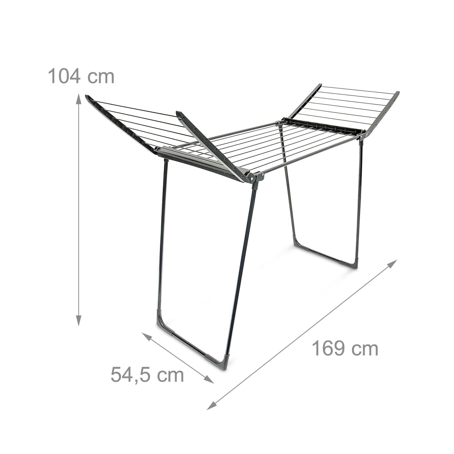 Drying rack foldable black