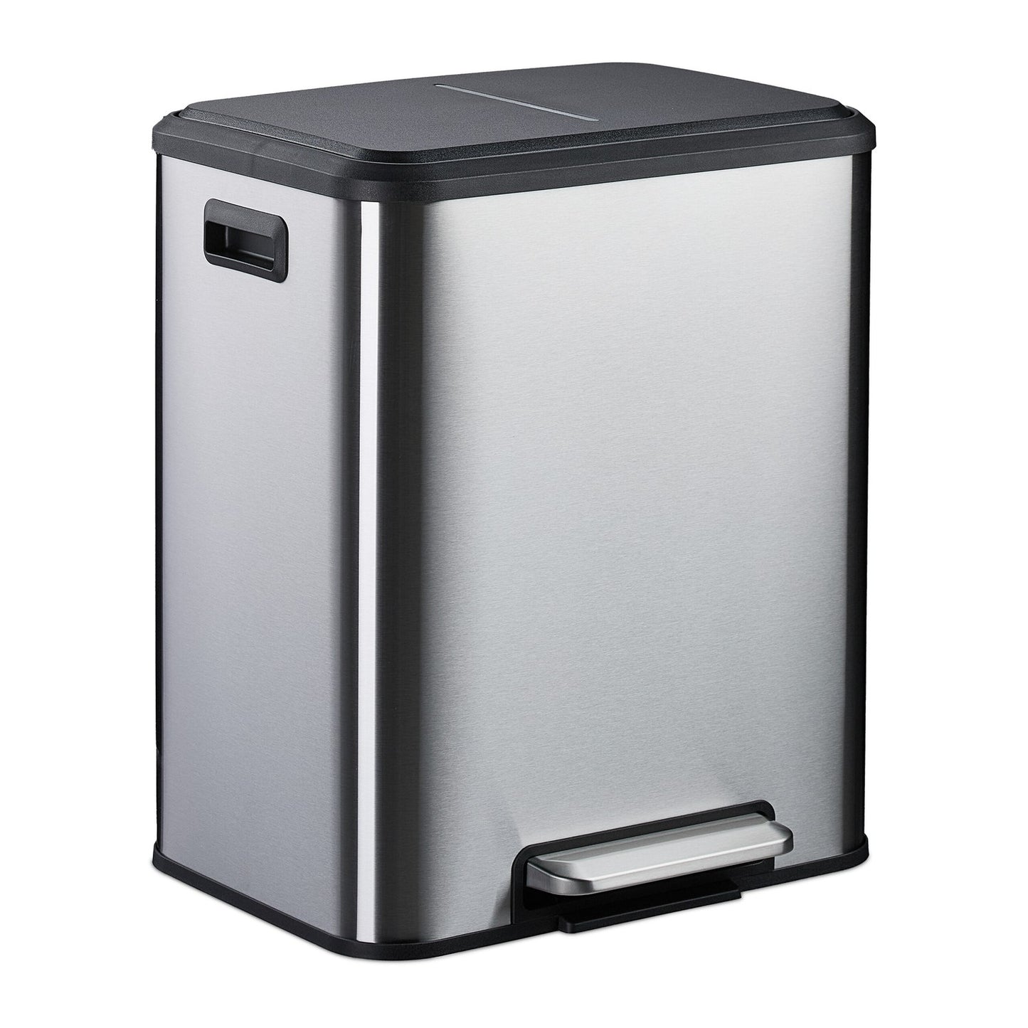 Dual Compartment Kitchen Bin, 15L Waste Separator