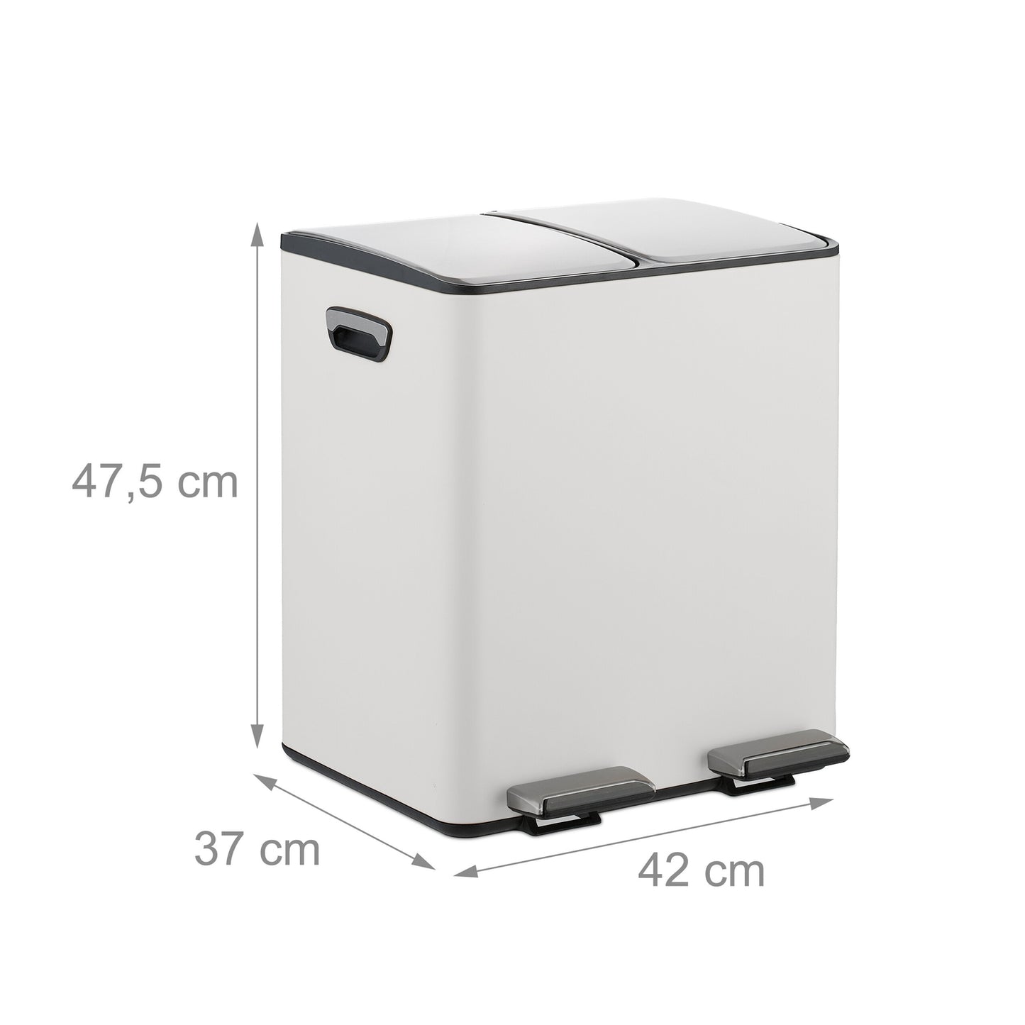 Dual Compartment Pedal Bin, 2x15L, Soft-Close