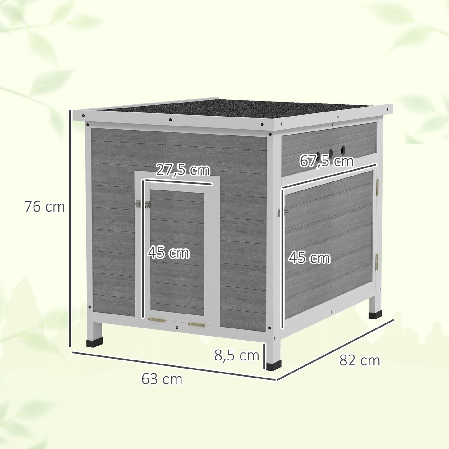 Duck House with Removable Roof and Floor, Fits 2-4 Ducks