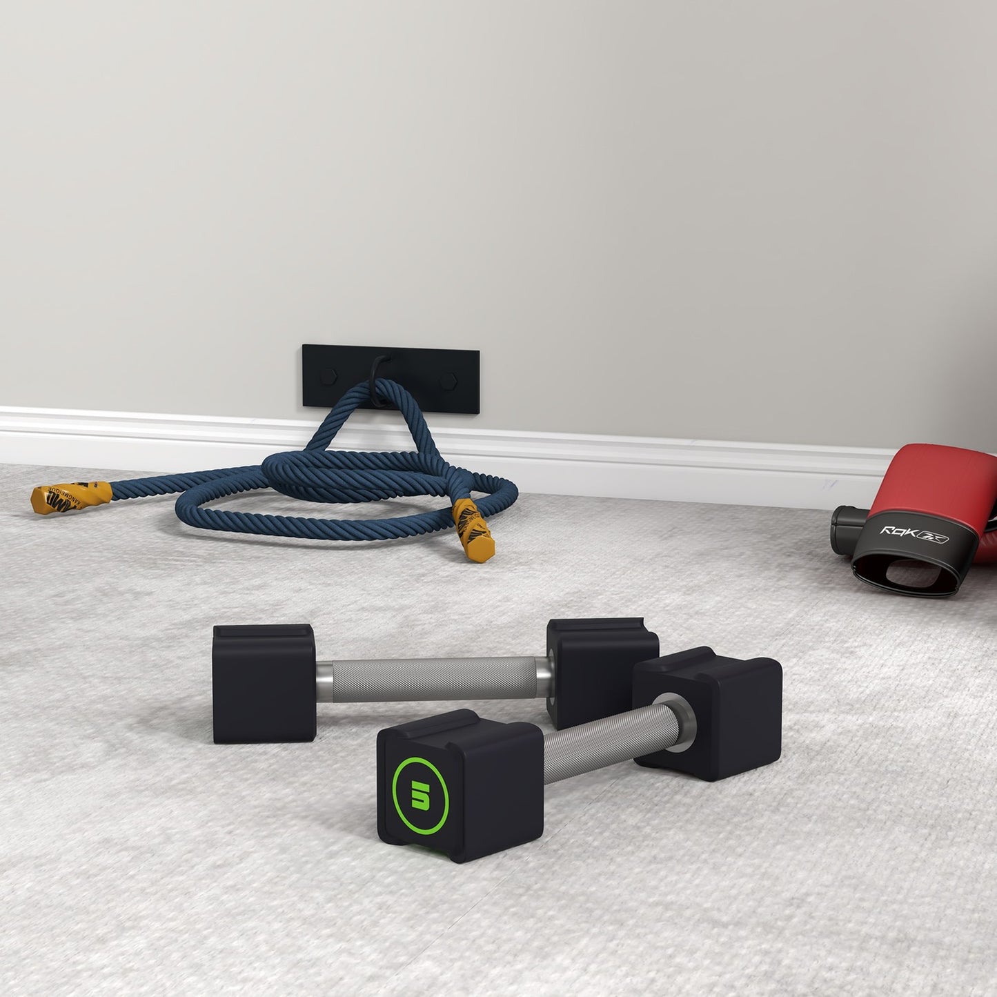 10 Kg Dumbbell Set - Non-slip, metal handle, black