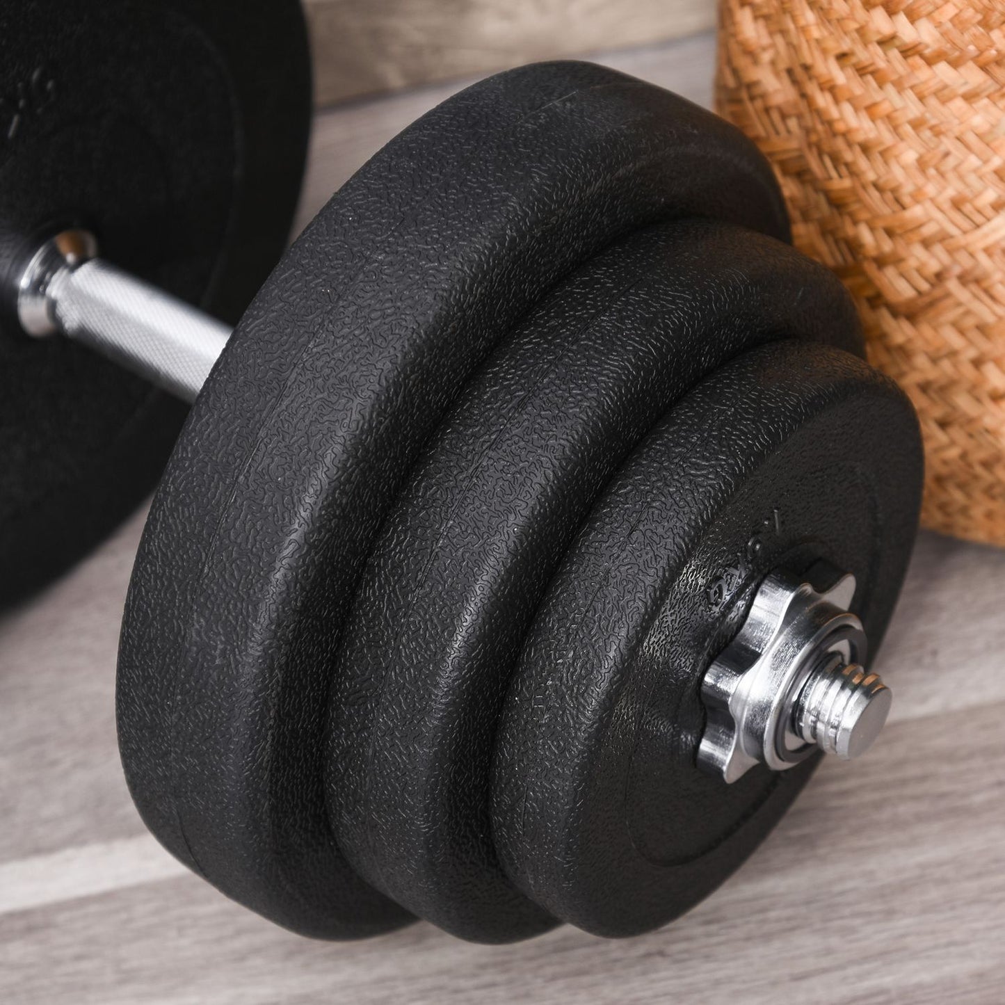 40 kg floor-friendly dumbbell set, steel - strength training