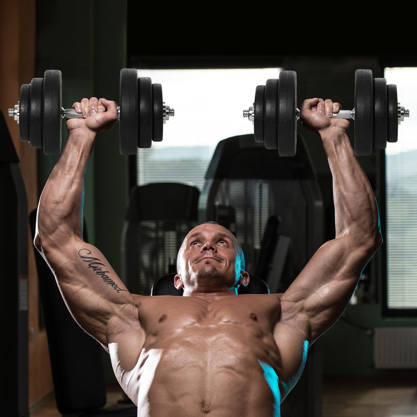 40 kg floor-friendly dumbbell set, steel - strength training