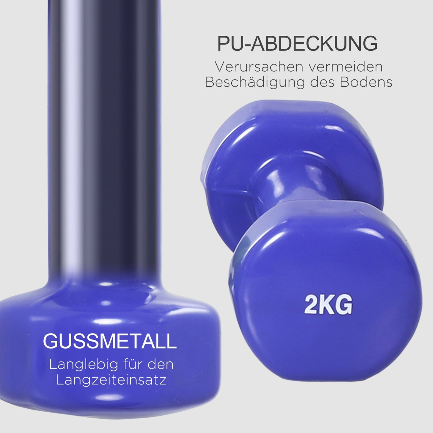Portable dumbbell set with case, 4 pairs, 1-2 kg