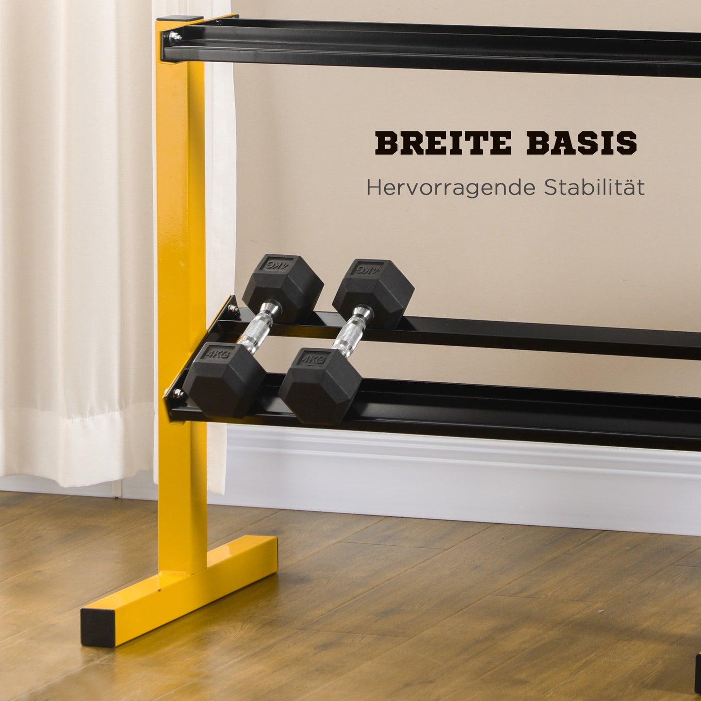 2-layer dumbbell rack for 270 kg, strength training