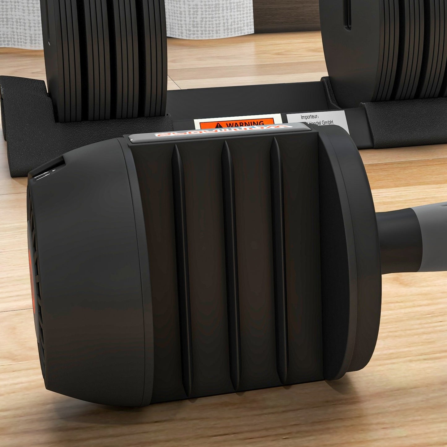 Adjustable dumbbells with non-slip handles, range 3.5-10 kg