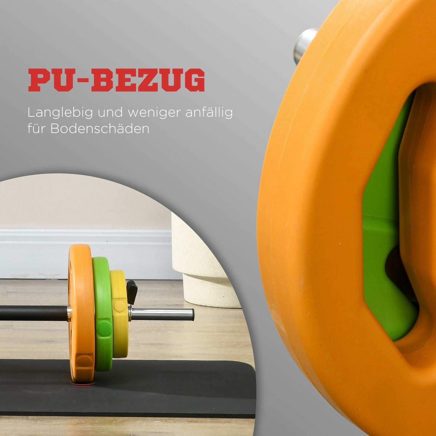 20kg Cast Iron Dumbbell Set, Non-Slip Handle