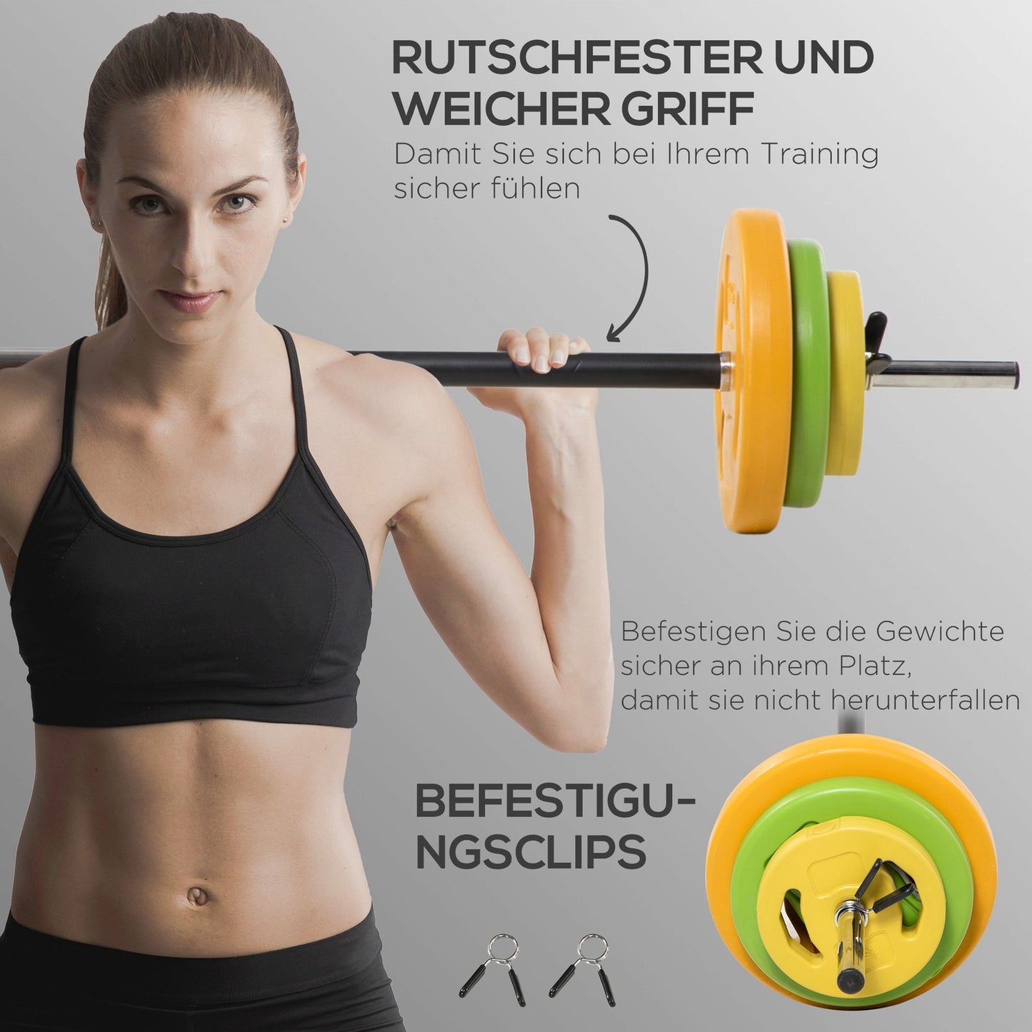 20kg Cast Iron Dumbbell Set, Non-Slip Handle