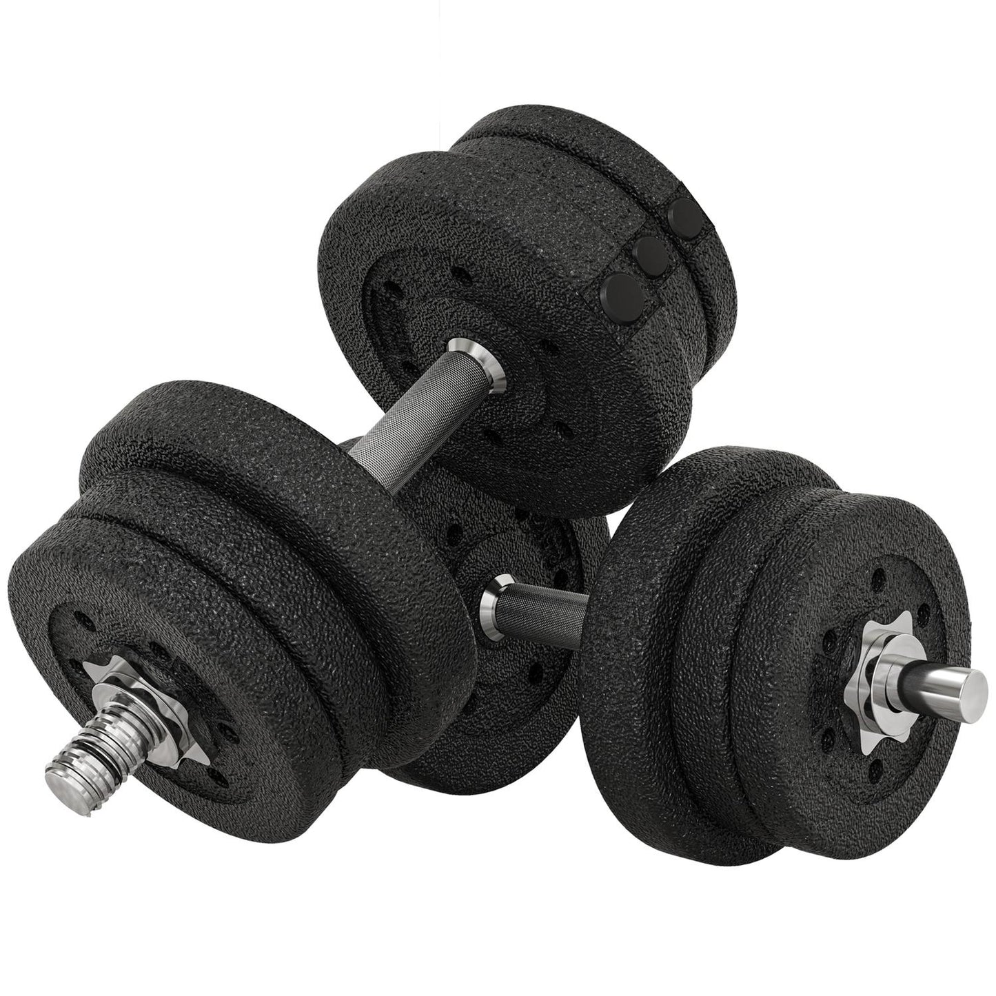 Dumbbell set 25KG dumbbell set with weight plates for home office gym steel imitation leather black