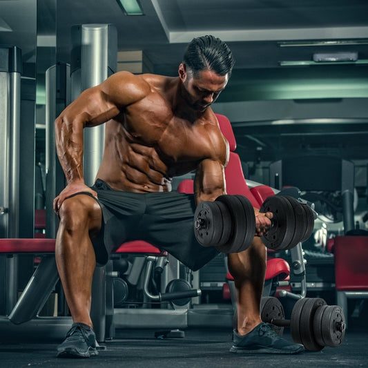 Dumbbell set 2 in 1 barbell set of 2 weight plates dumbbell discs strength training with 16 weight plates