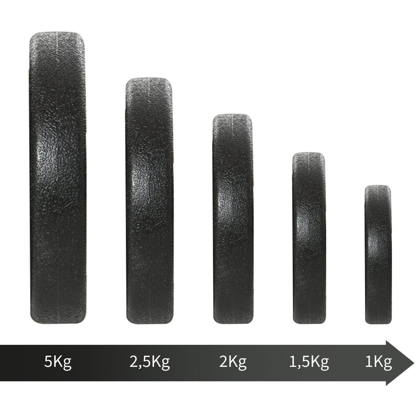 50 kg Dumbbell set, adjustable steel weights, black