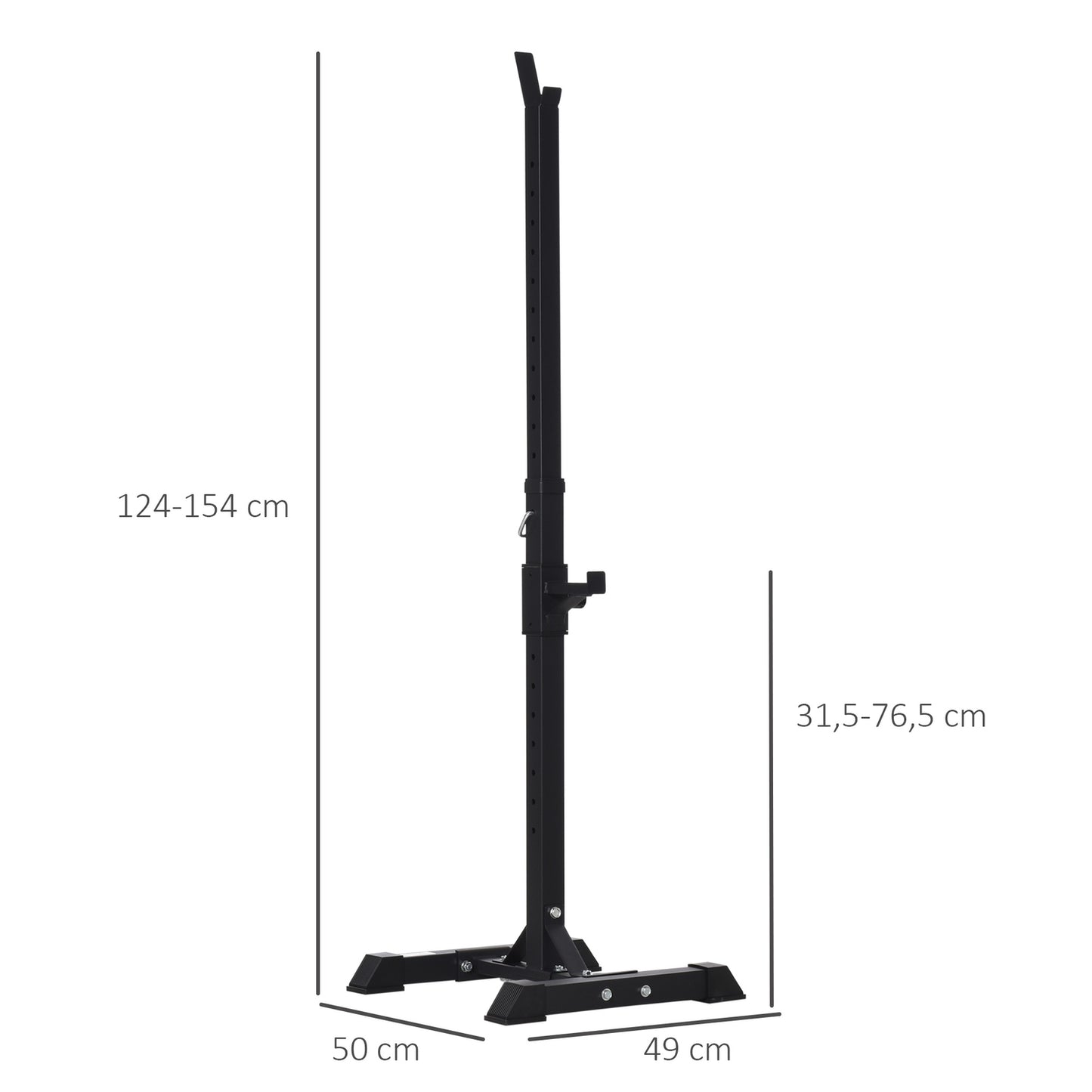 Height-adjustable steel dumbbell rack, 150 kg capacity