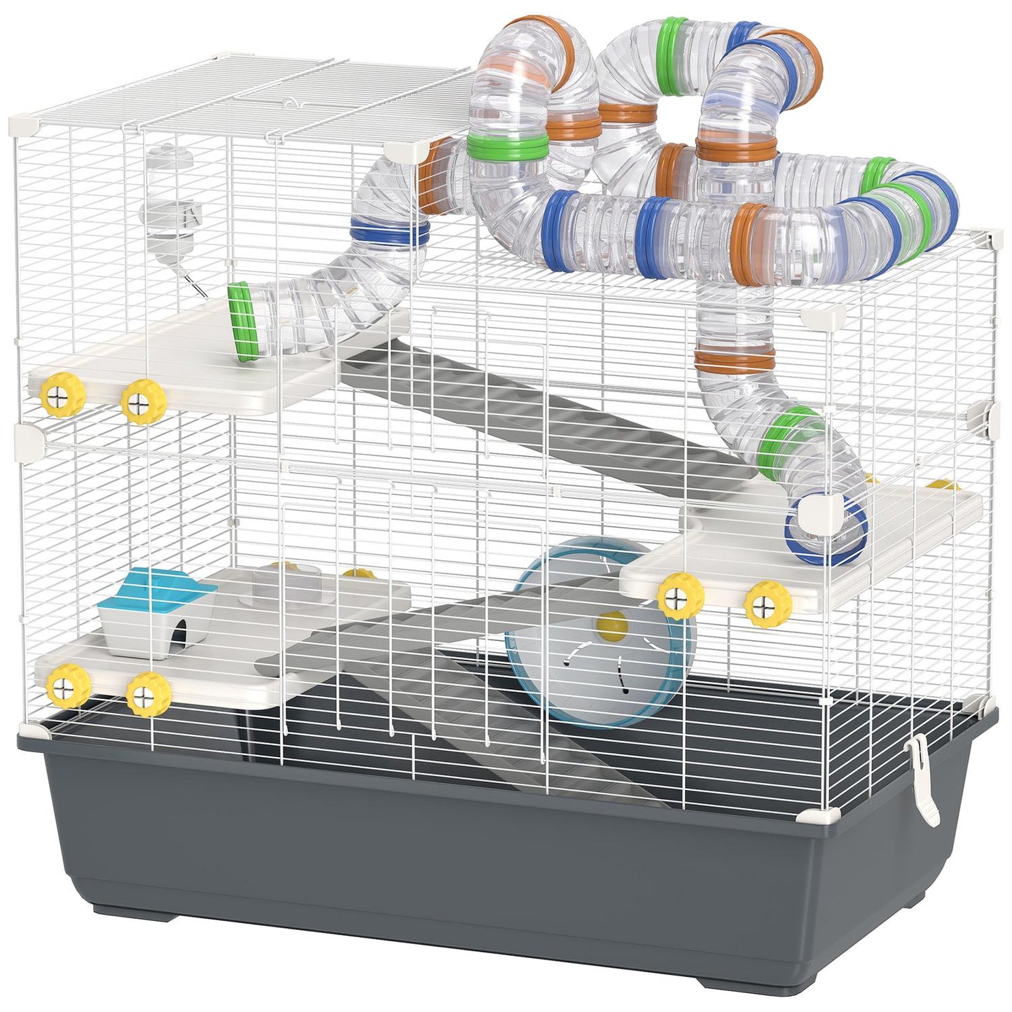 Dwarf Hamster Cage, 4 Levels, Tunnel System, 78x45x73 cm