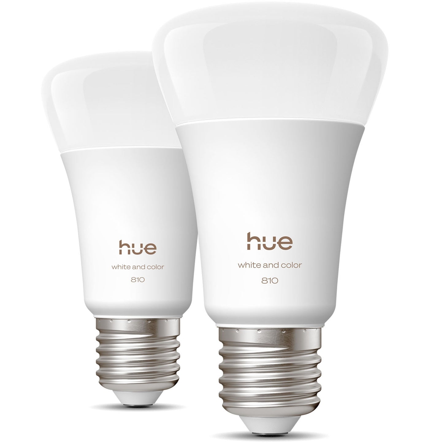 E27 LED Bulbs, White & Color Ambiance, 810lm, 2-Pack