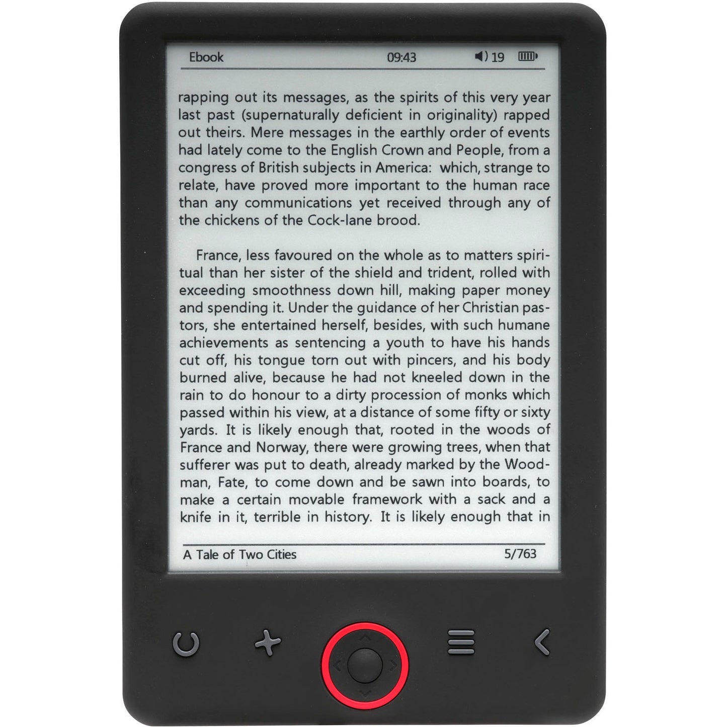 E-Ink eReader 6"" Display, 4GB Storage, 20h Battery