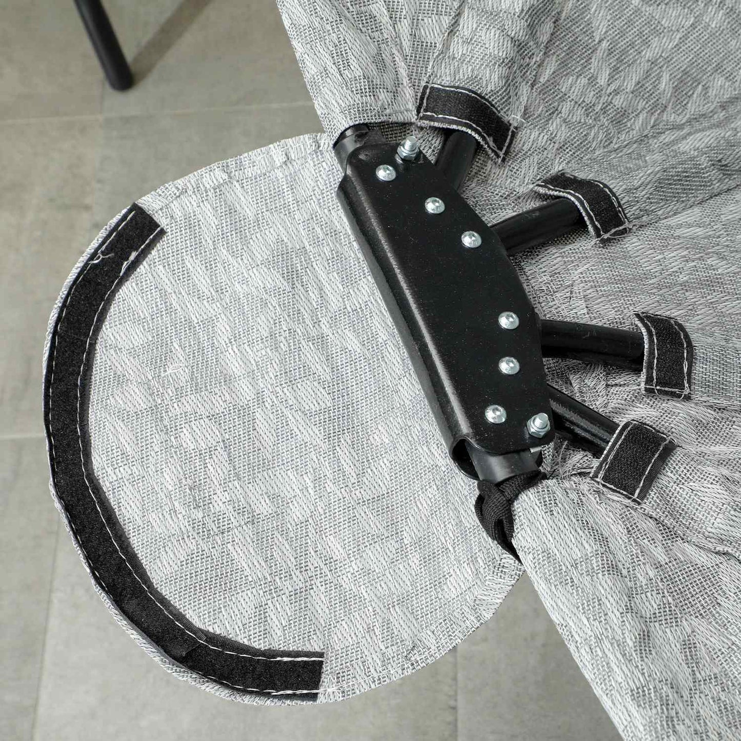 Egg-shaped outdoor hanging chair, gray - folding swing with cup holder