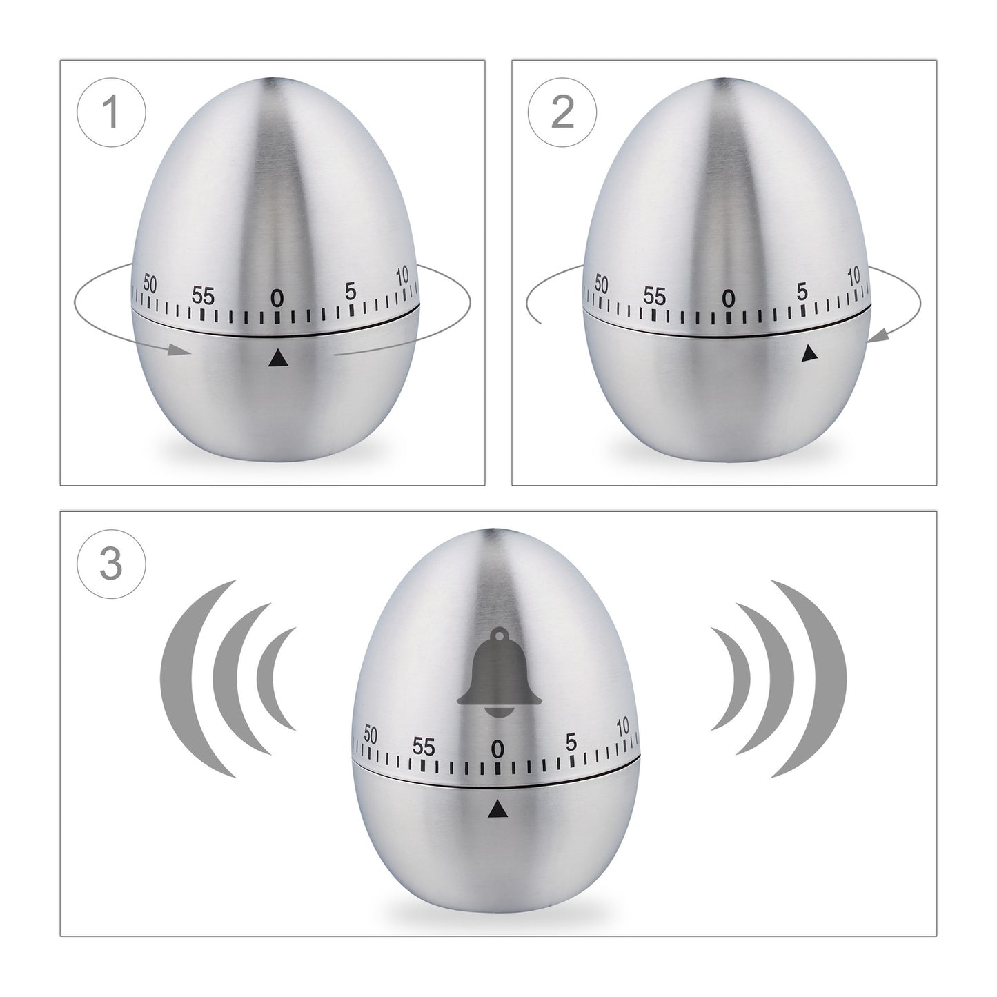Egg clock stainless steel