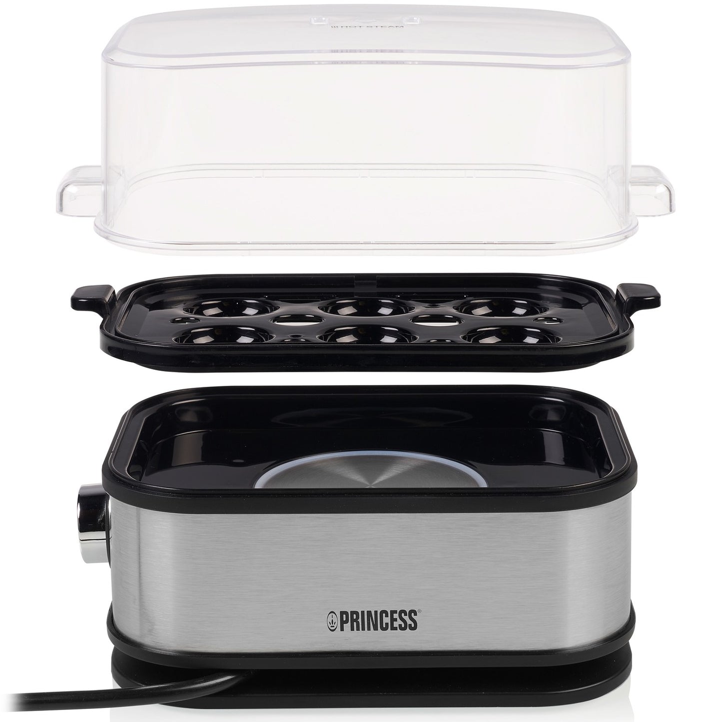 Egg cooker 6 eggs 400 Watt Stainless steel