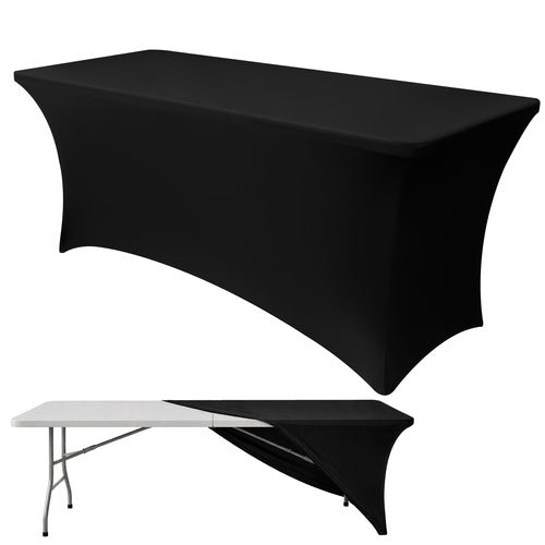 Elastic Black Banquet Tablecloth 180x75 cm