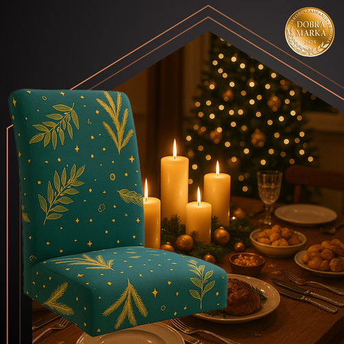 Elastic Christmas Chair Covers, Green, Set of 6