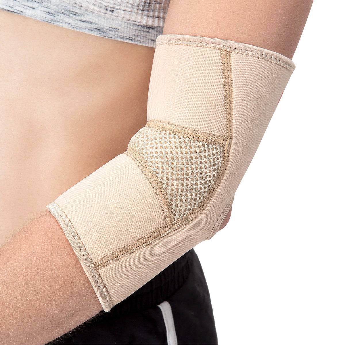 Elbow Support, Beige, Size S – Neoprene Comfort