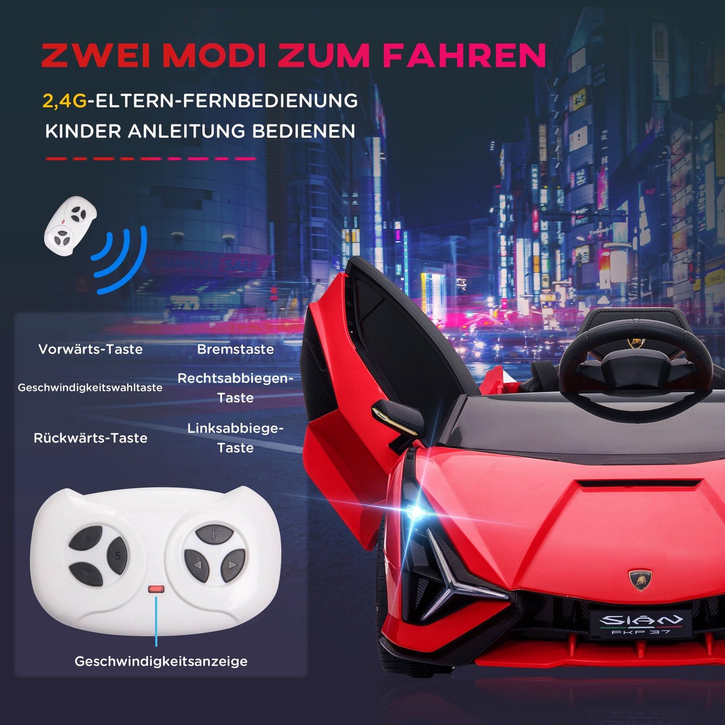 Electric SUV for children with remote control, music, lighting