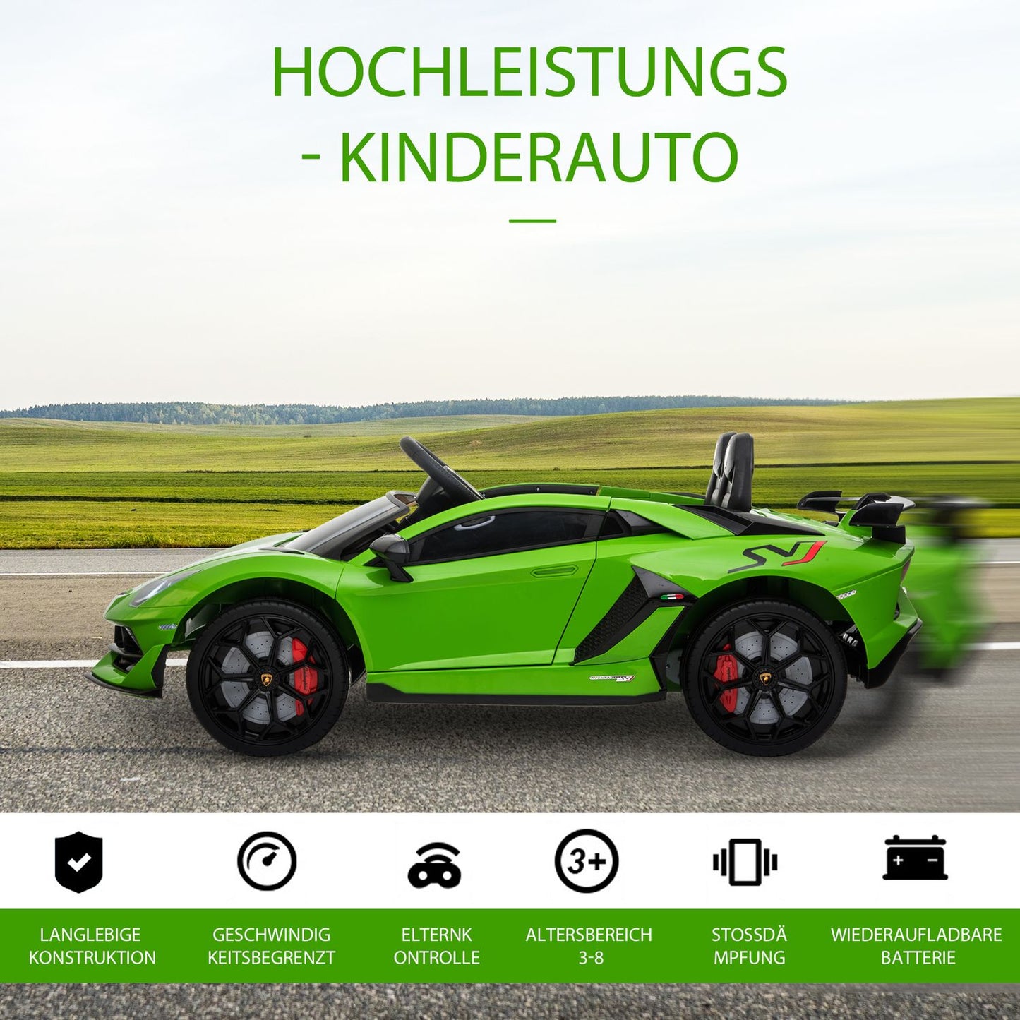 Children's car Lamborghini, 3-8 years, Remote control