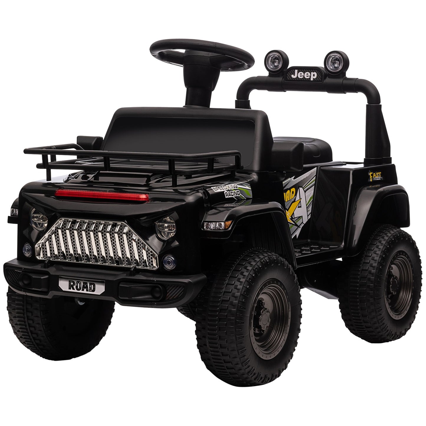 Electric Riding Off-Road Vehicle with Music and Storage - Black