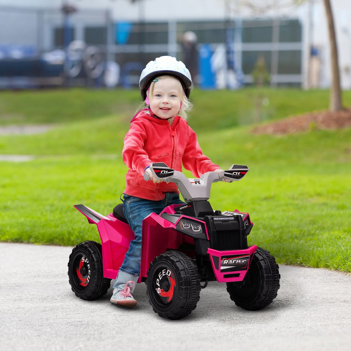 Electric quad bike for children, forward/backward, 6V, 1.5-3 years, pink