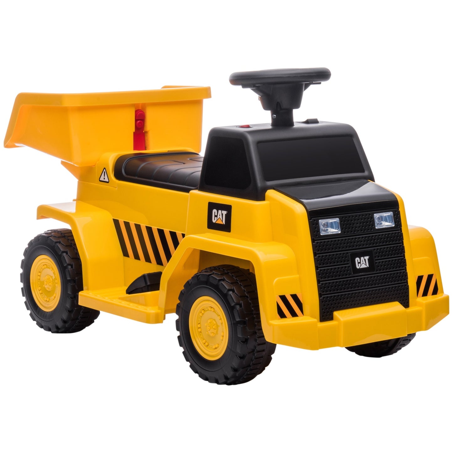 Electric toy tractor with horn and tilt loader