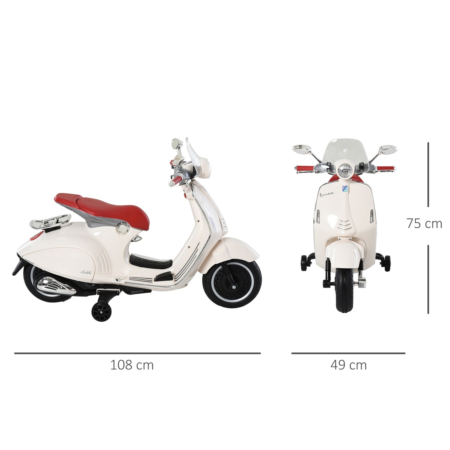 Electric children's motorcycle with MP3 and lights, 3-6 years