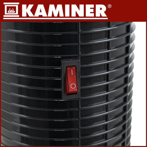 Electric Column Heater, 2000W, Fireplace Effect, Remote