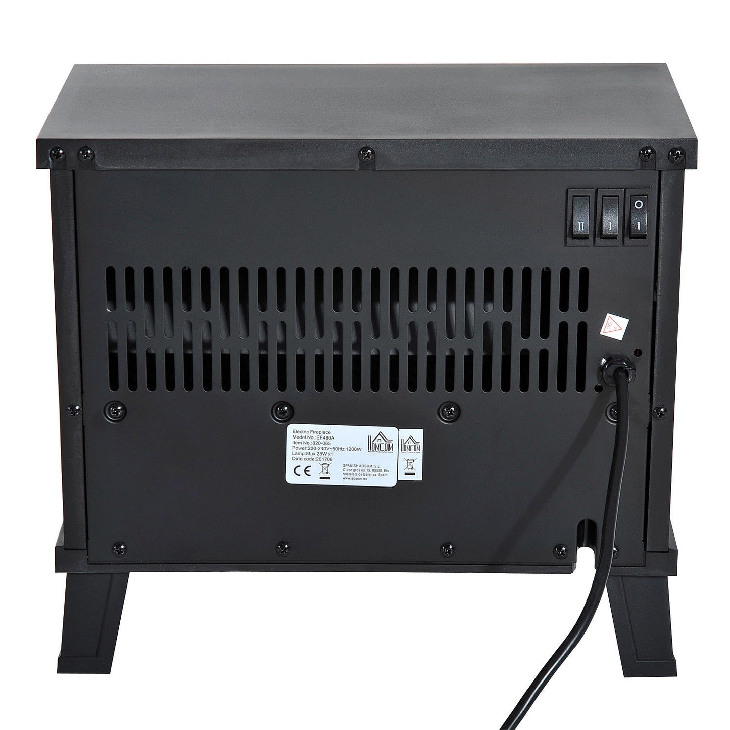 Electric stove - 600/1200W, black, 34x17x31 cm