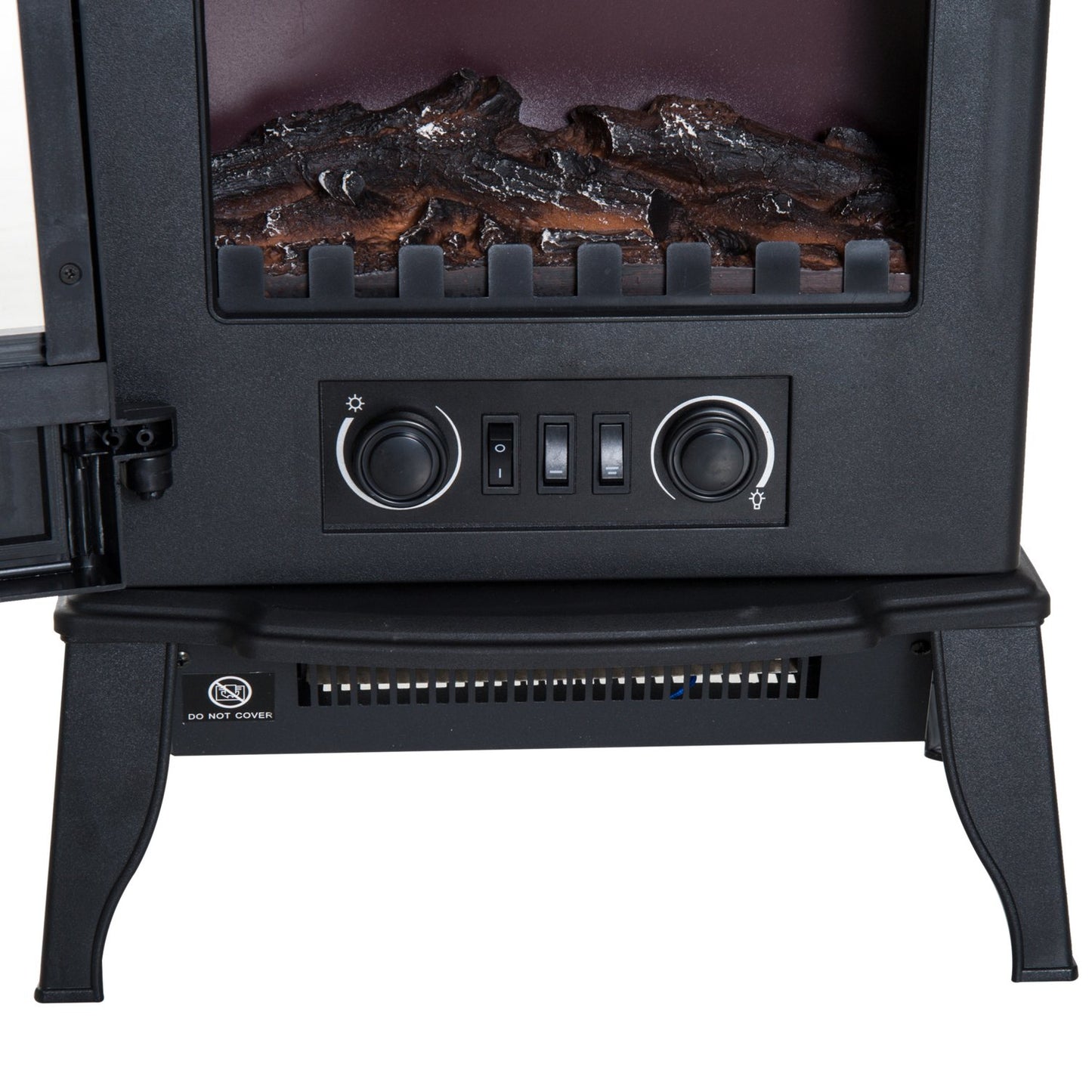 Electric fireplace, 2000W, LED flame, Low noise, Metal safety