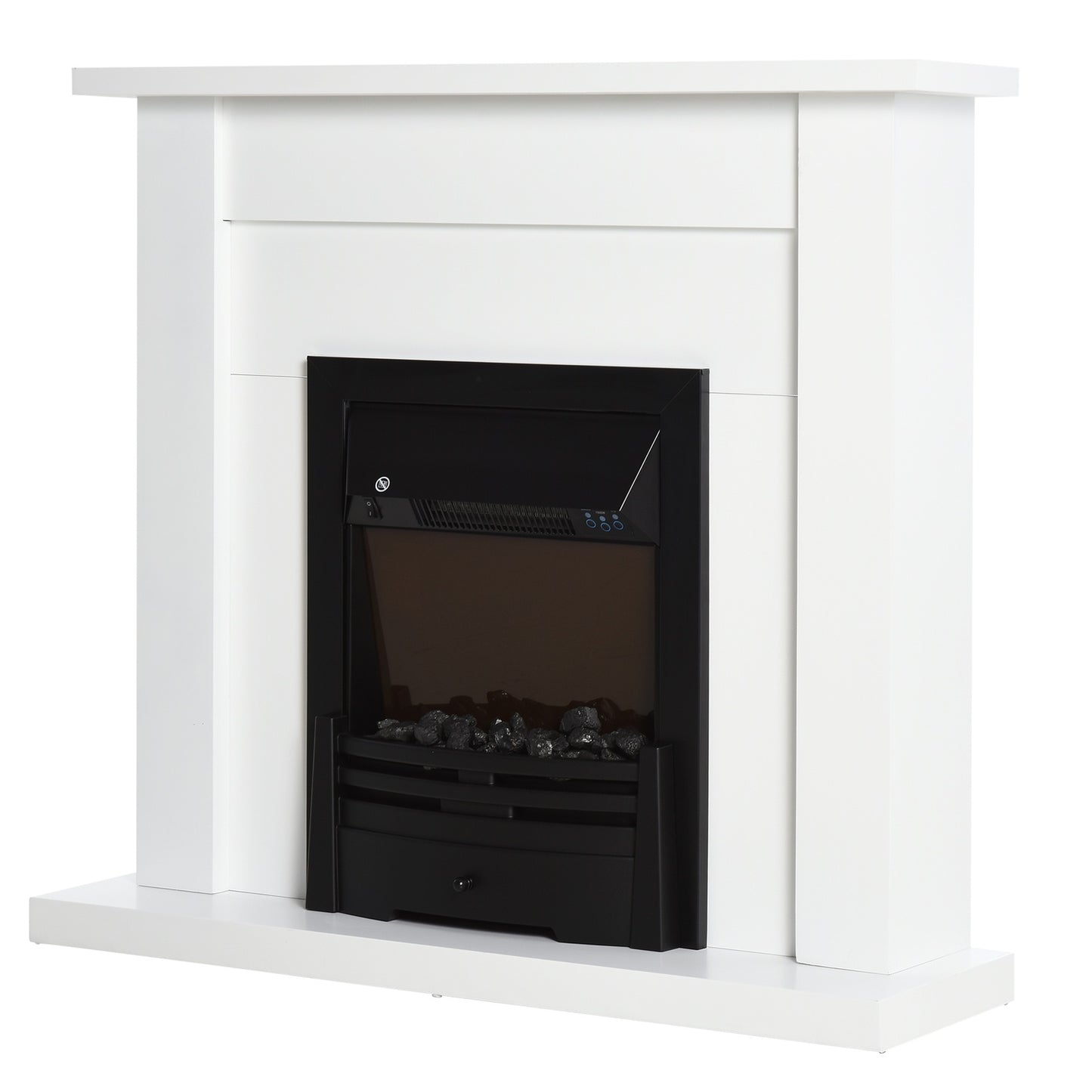 Electric Fireplace with Shelves, 1000W/2000W, 20-25 m²