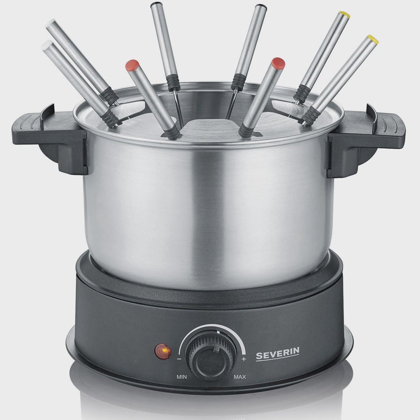 Electric Fondue Pot, Stainless Steel, 8 Forks, 1.4L Capacity