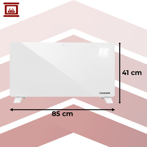 Electric Glass Heater, 2500W, WiFi & Remote Control